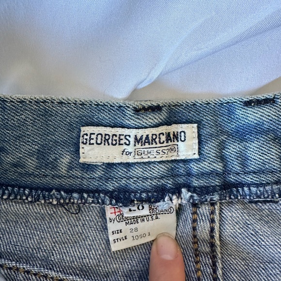 Vintage 80s/90s Georges Marciano for Guess High-Waisted Denim Skirt - Picture 6 of 10